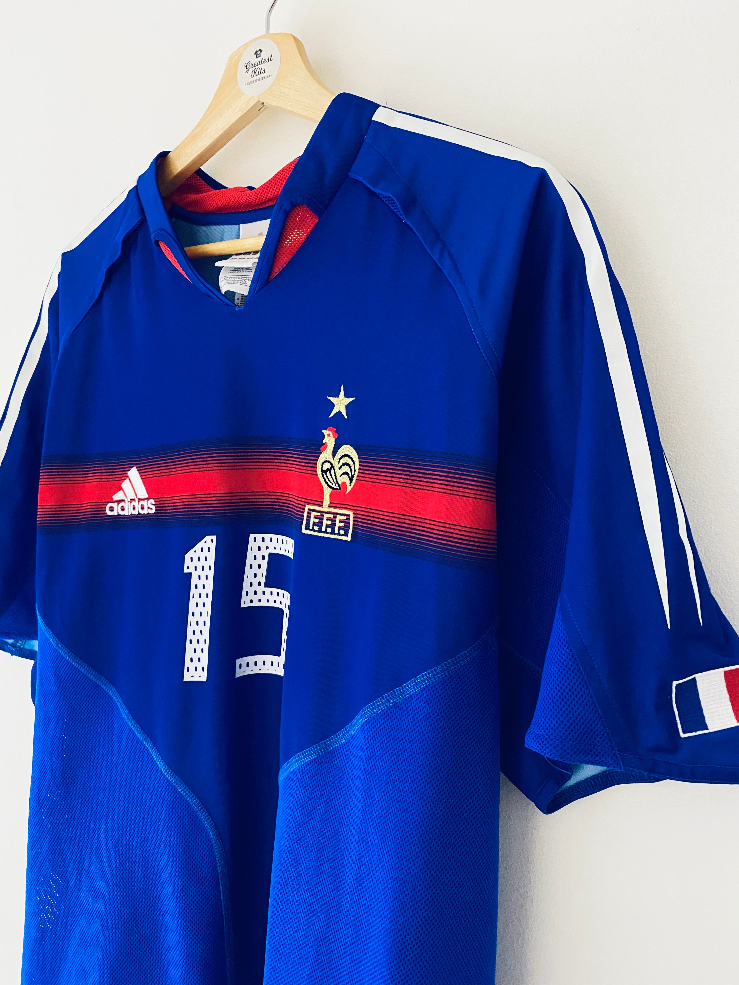 2004/06 France Home Shirt #15 (L) 9/10