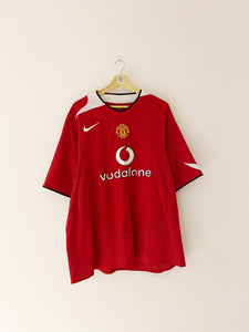 2004/06 Manchester United Home Shirt (XXL) 9/10