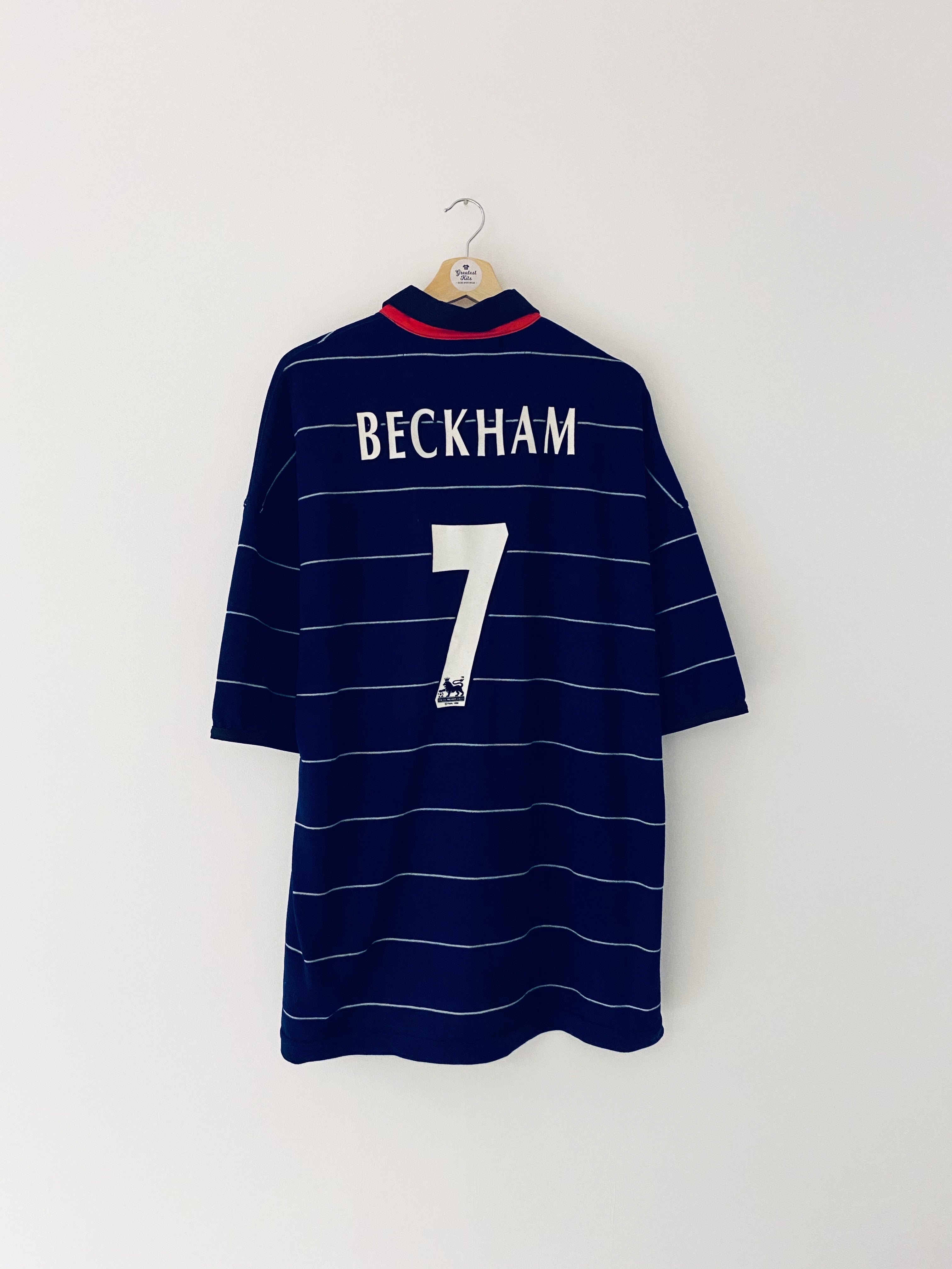 1999/00 Manchester United Away Shirt Beckham #7 (XXL) 9/10