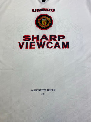 1996/97 Manchester United Away Shirt May #4 (XL) 8/10