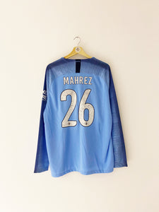 2018/19 Manchester City L/S Home Shirt Mahrez #26 (XL) 9/10