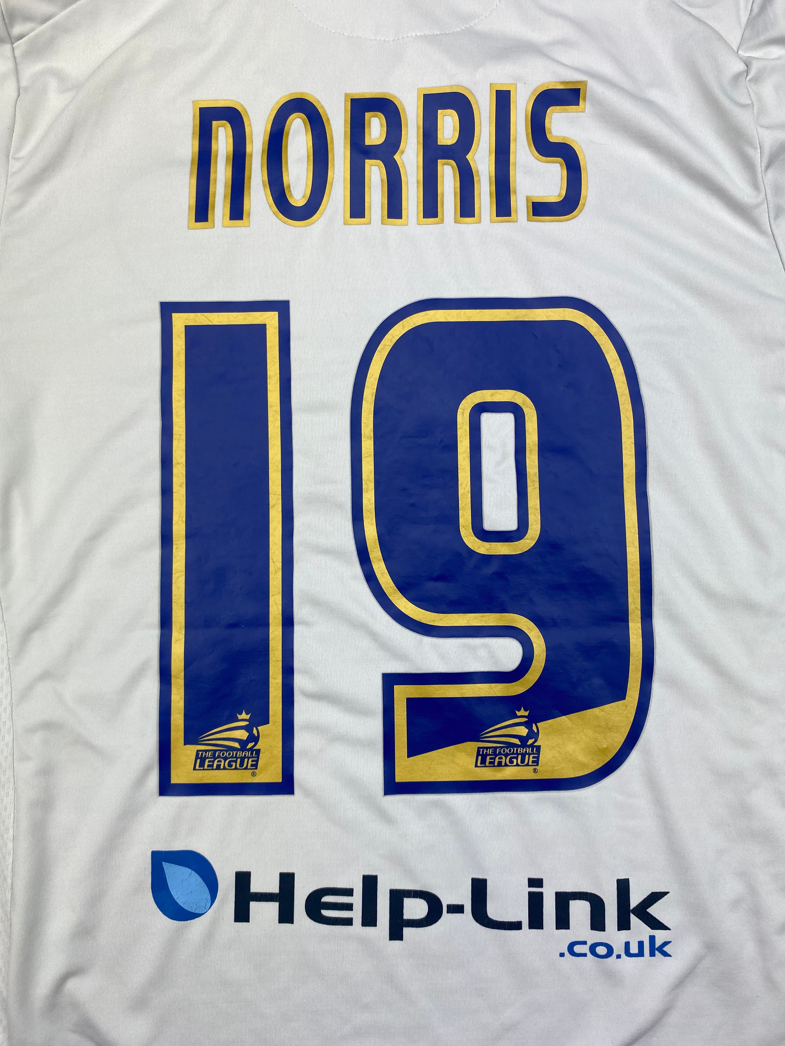 2013/14 Leeds United Home Shirt Norris #19 (S) 9/10