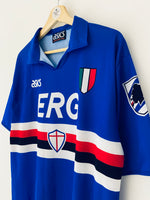 1991/92 Sampdoria Home Shirt (XL) 9/10