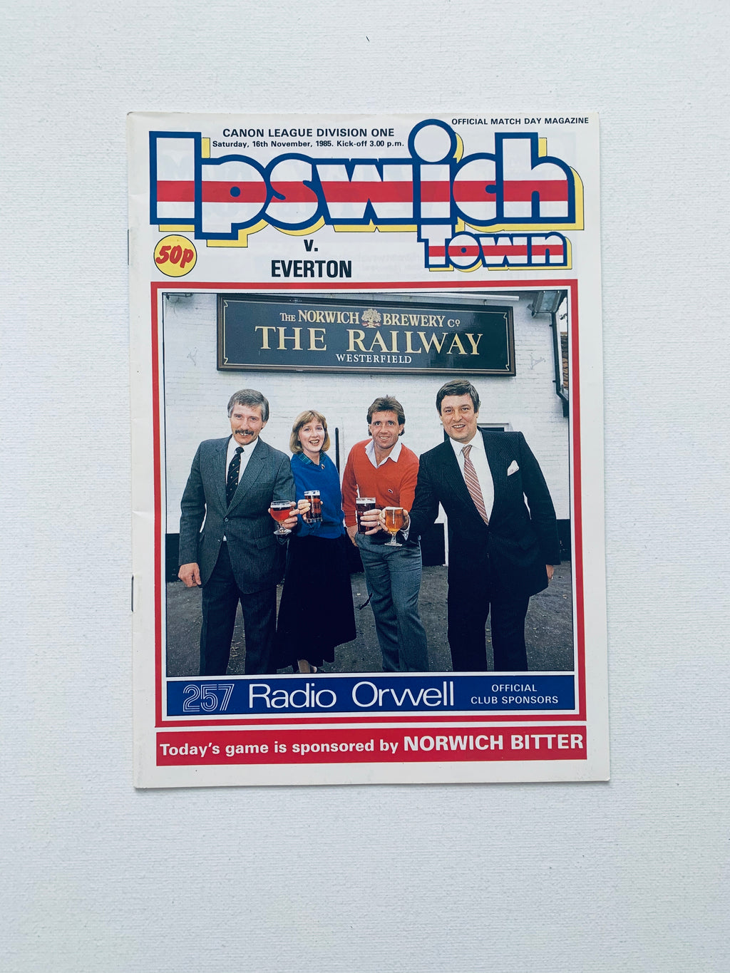 1985 Ipswich v Everton Matchday Programme