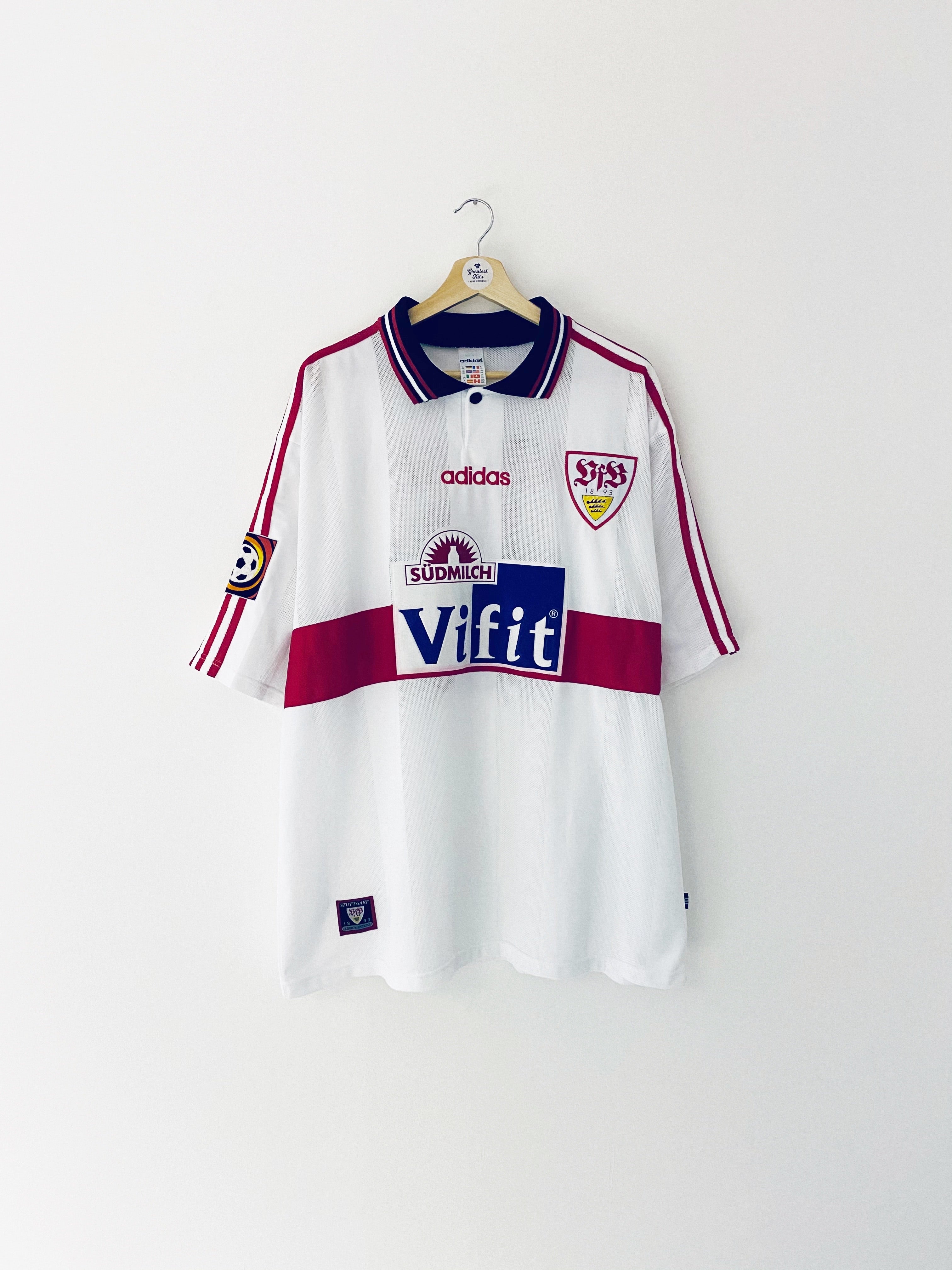 1996/97 Stuttgart Home Shirt Verlaat #5 (XXL) 9/10