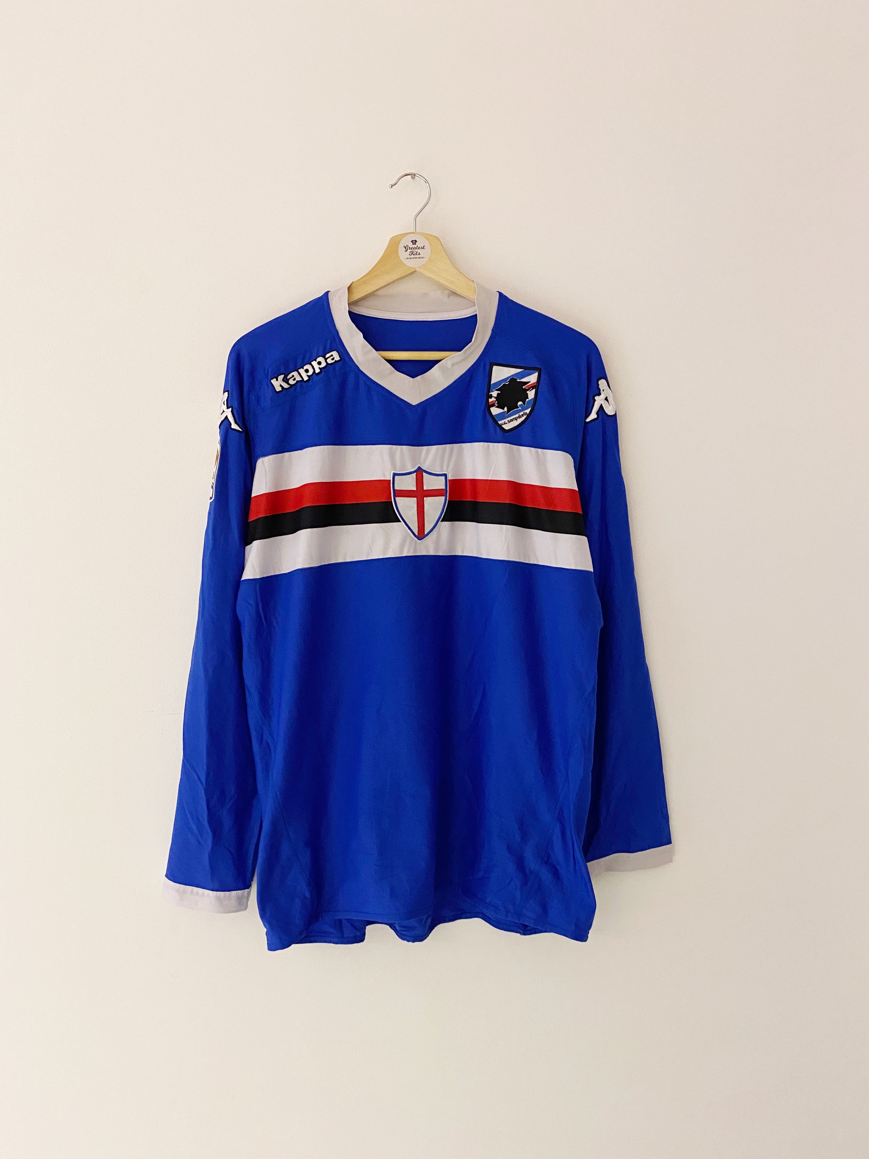 2010/11 Sampdoria Home L/S Shirt (XL) 9/10