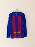 2016/17 Barcelona Home L/S Shirt (M) 9.5/10