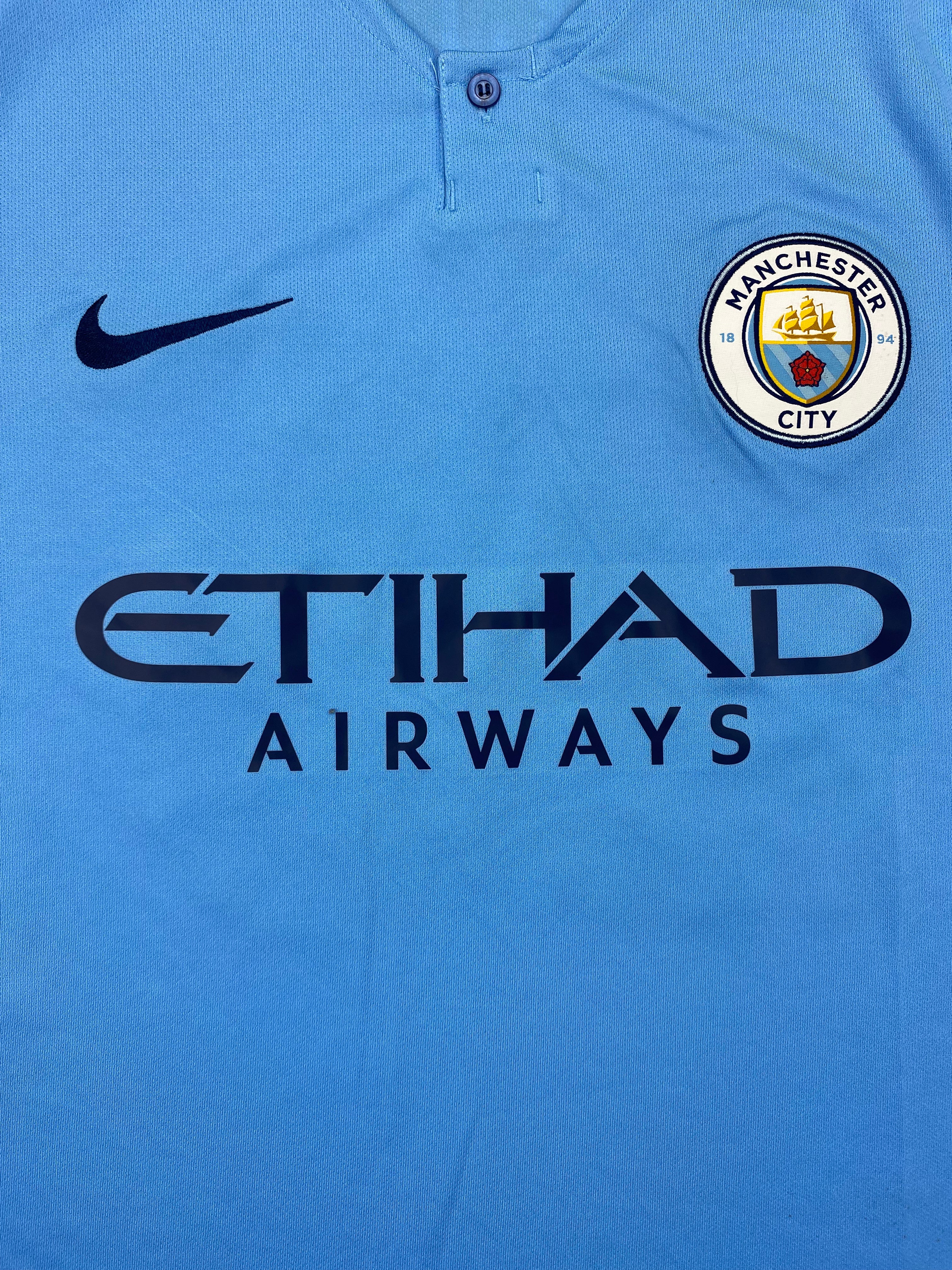 2018/19 Manchester City L/S Home Shirt Mahrez #26 (XL) 9/10