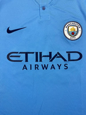 2018/19 Manchester City L/S Home Shirt Mahrez #26 (XL) 9/10