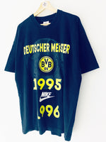 1995/96 Borussia Dortmund Champions T-Shirt (XL) 8/10