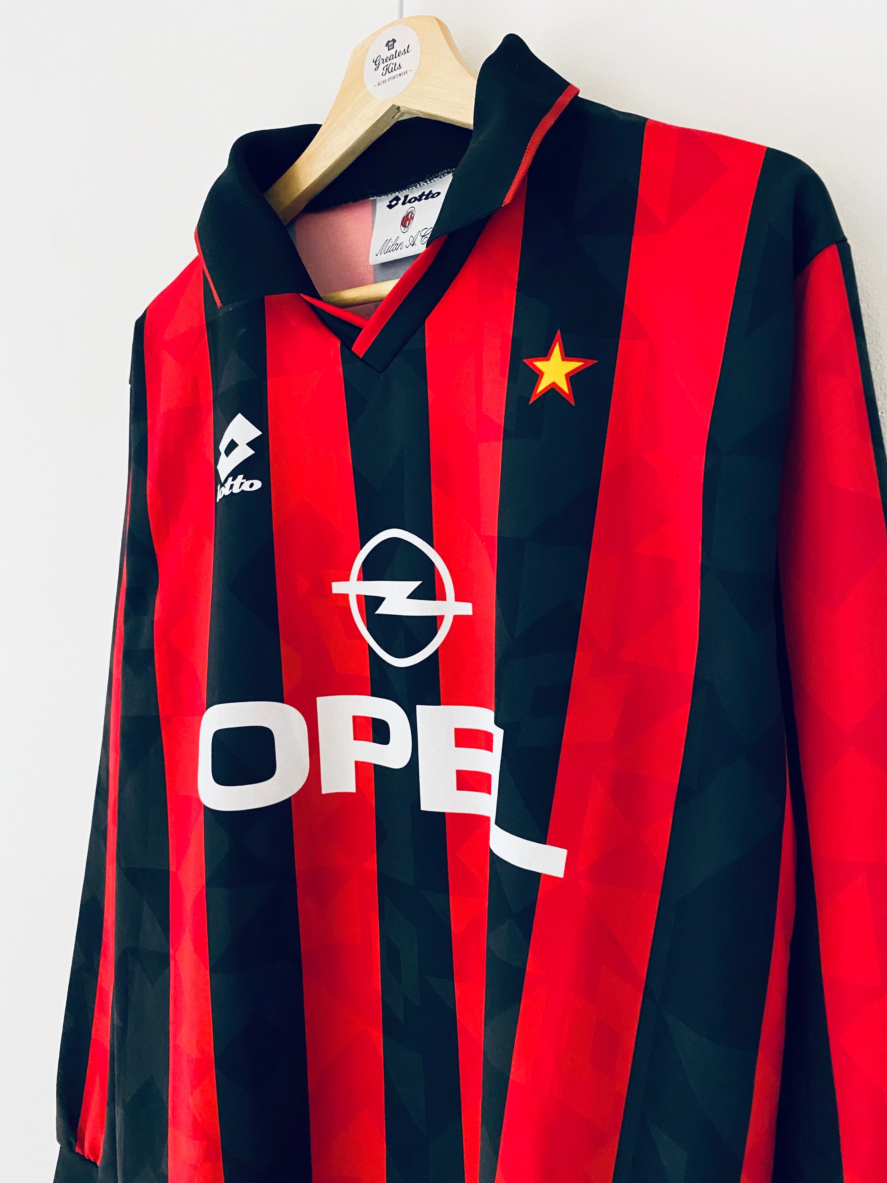 1994/95 AC Milan Home L/S Shirt (L) 9/10