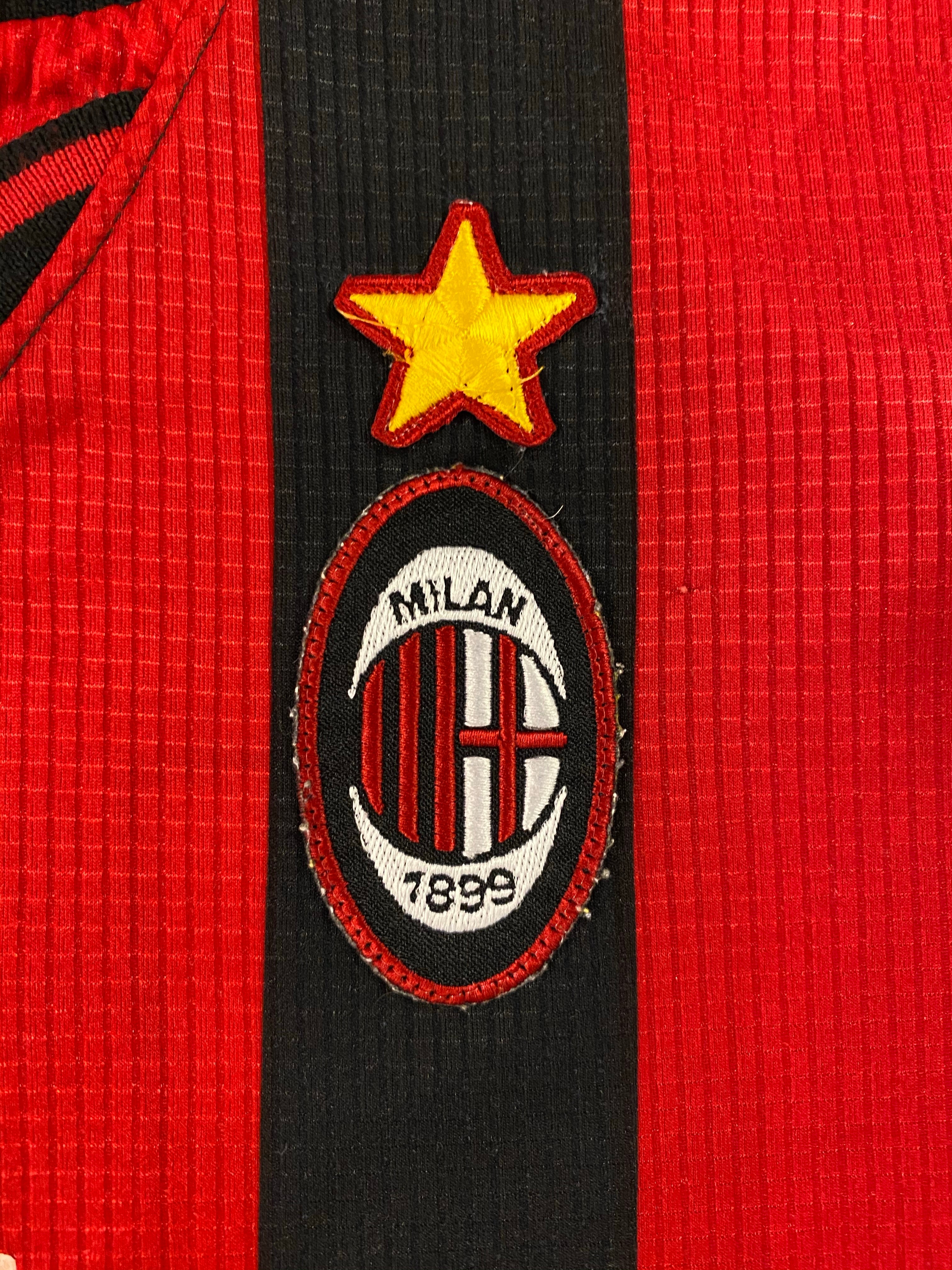 1997/98 AC Milan Home Shirt Ibou #13 (M) 8/10