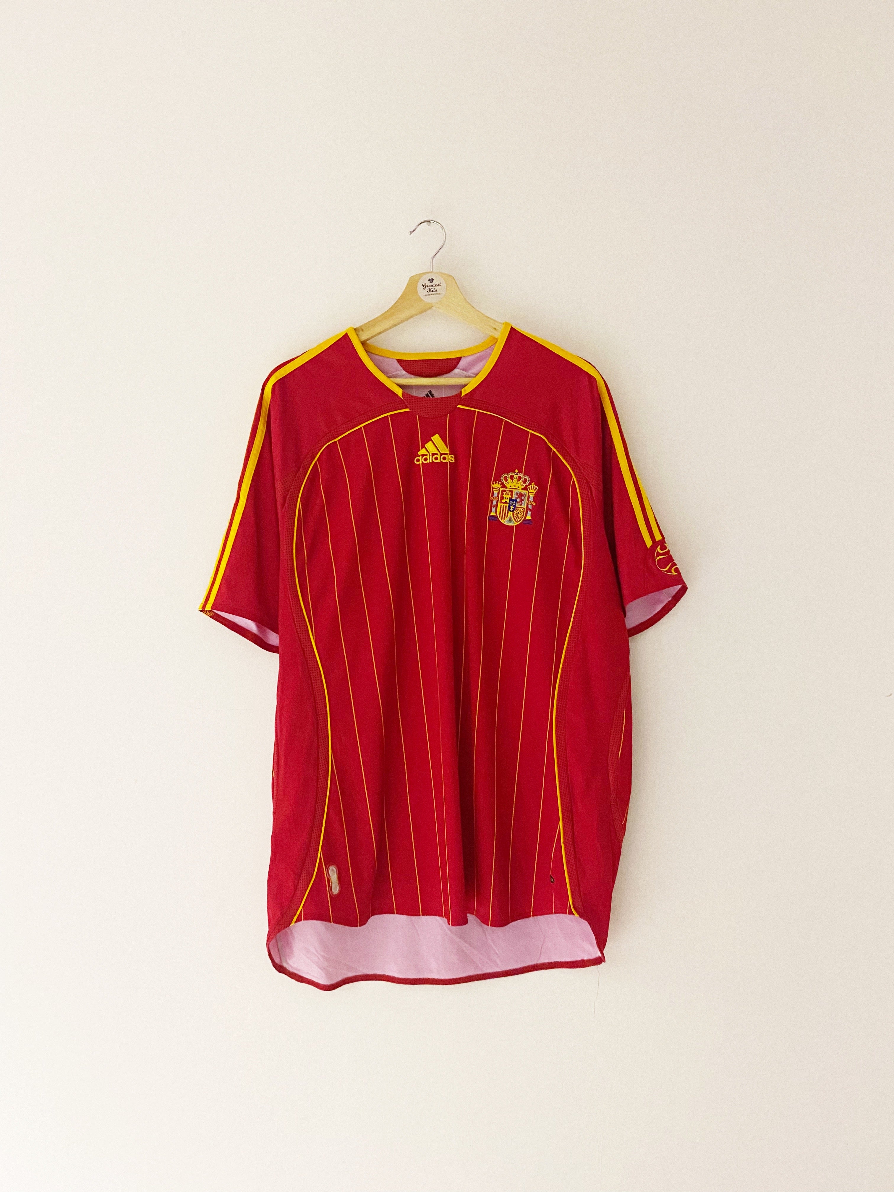 2006/08 Spain Home Shirt (XL) 9/10