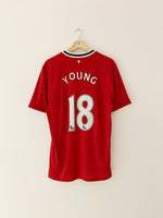 2011/12 Manchester United Home Shirt Young #18 (L) 9/10