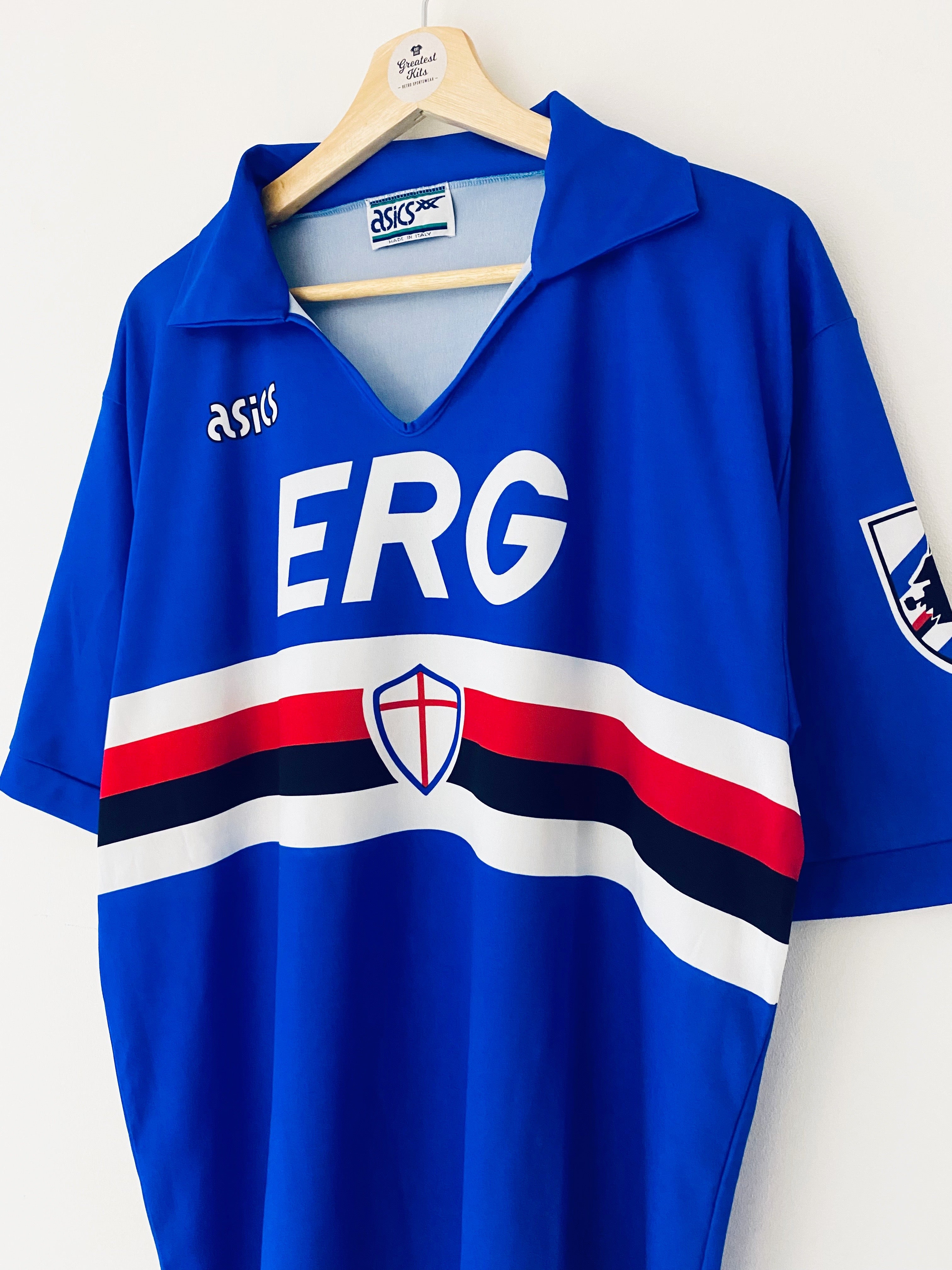 1991/92 Sampdoria Home Shirt (XL) 9.5/10