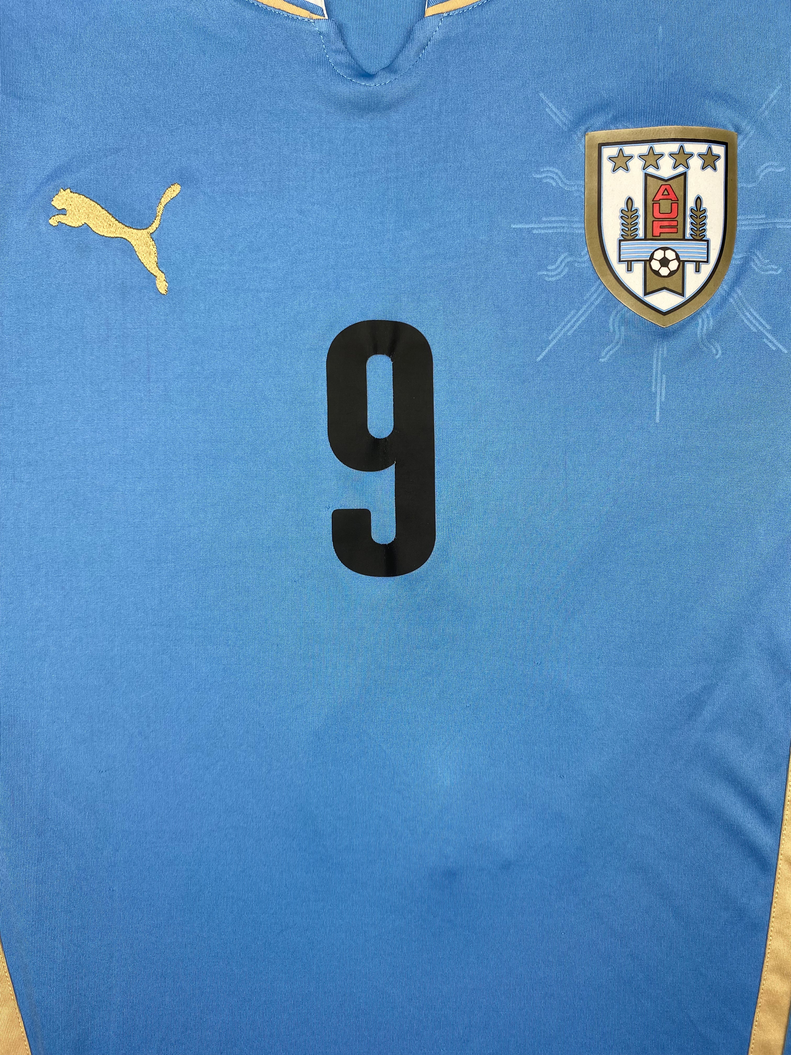 2014/15 Uruguay Home Shirt Suarez #9 (L) 7.5/10