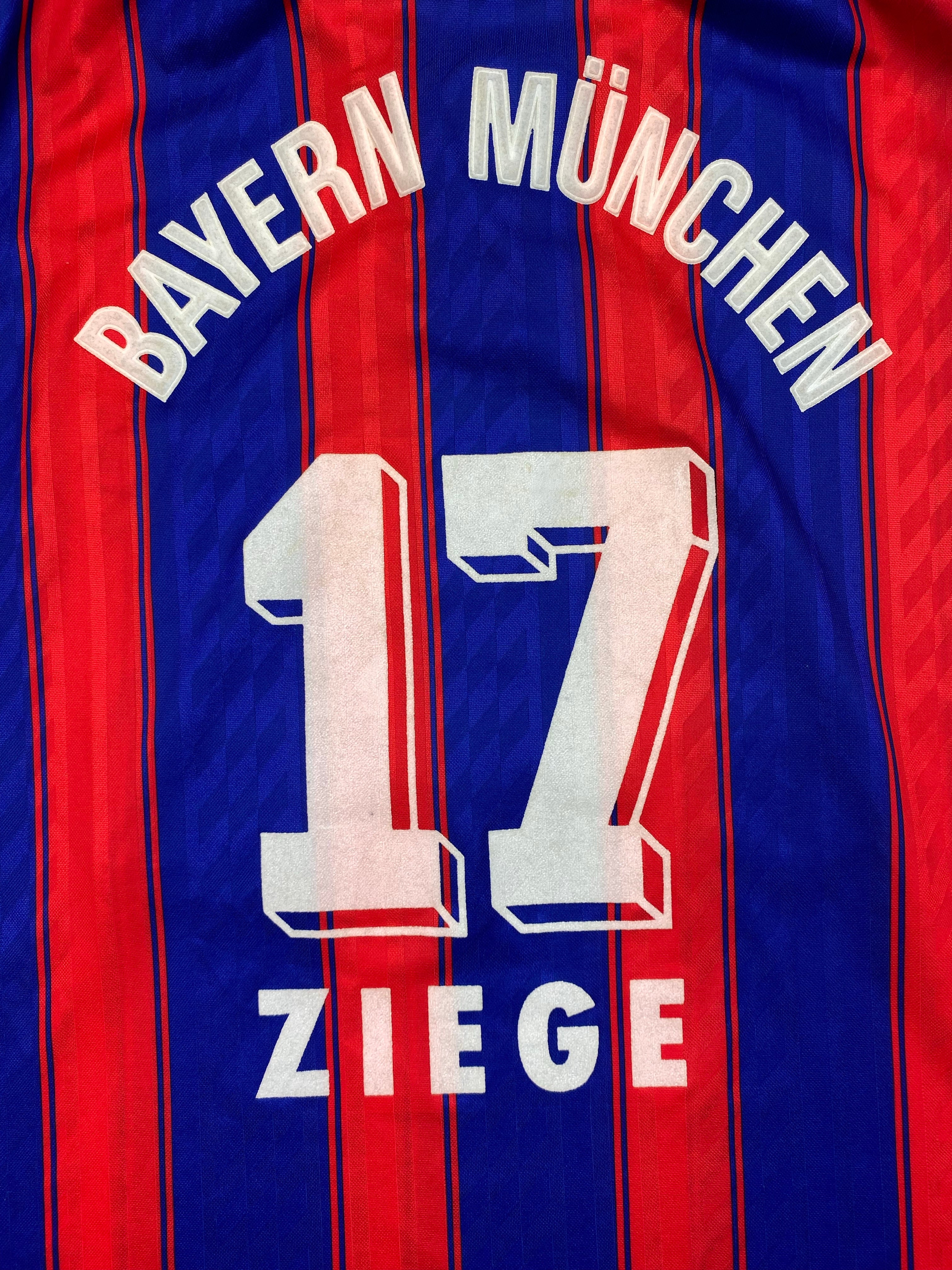 1995/97 Bayern Munich Home Shirt Ziege #17 (L) 8/10