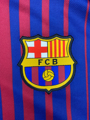 2017/18 Barcelona Home L/S Shirt Pique #3 (M) 9.5/10