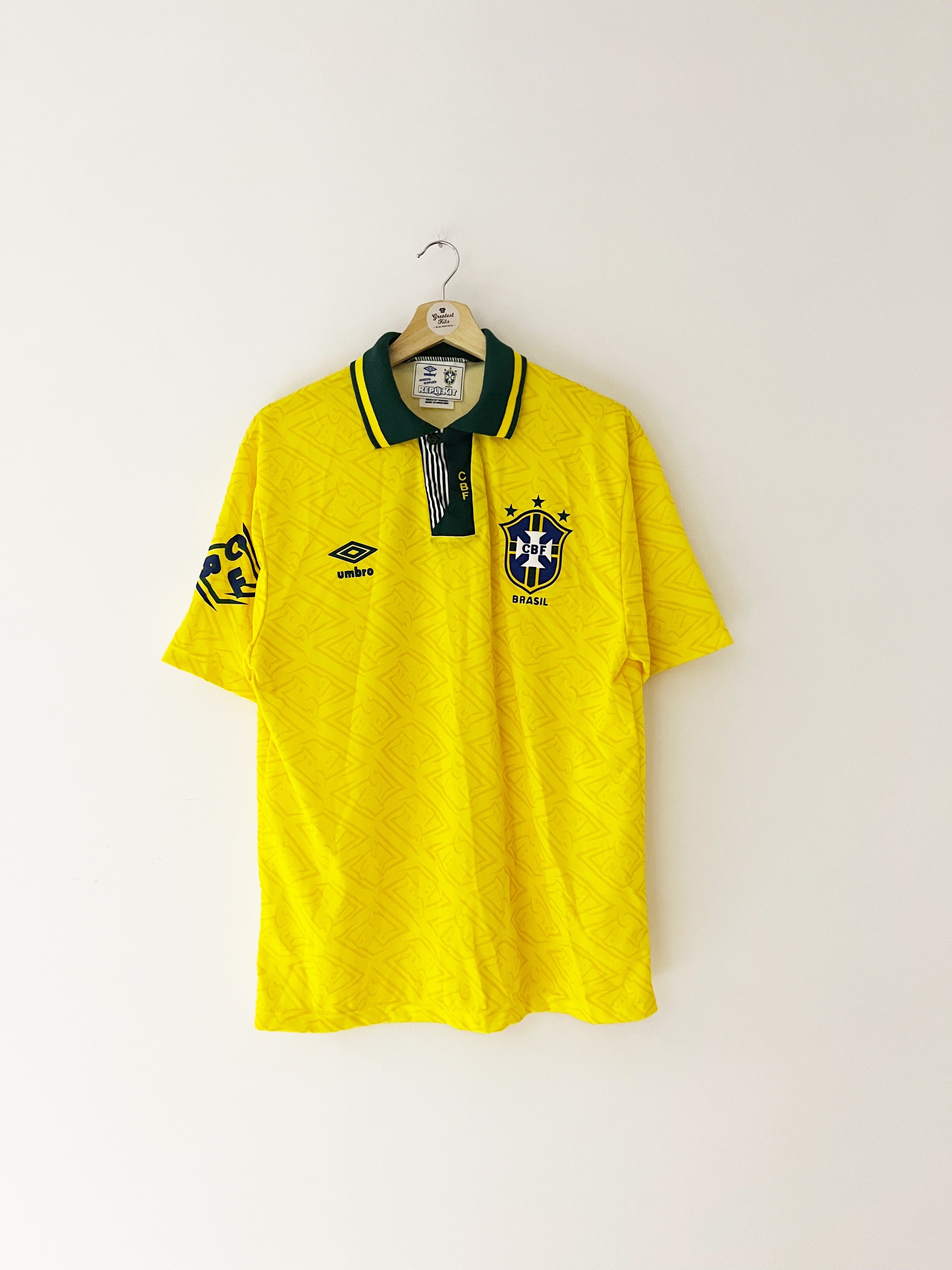 1991/93 Brazil Home Shirt (XL) 9.5/10