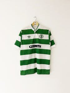 1987/89 Celtic Home Centenary Shirt (M) 8/10