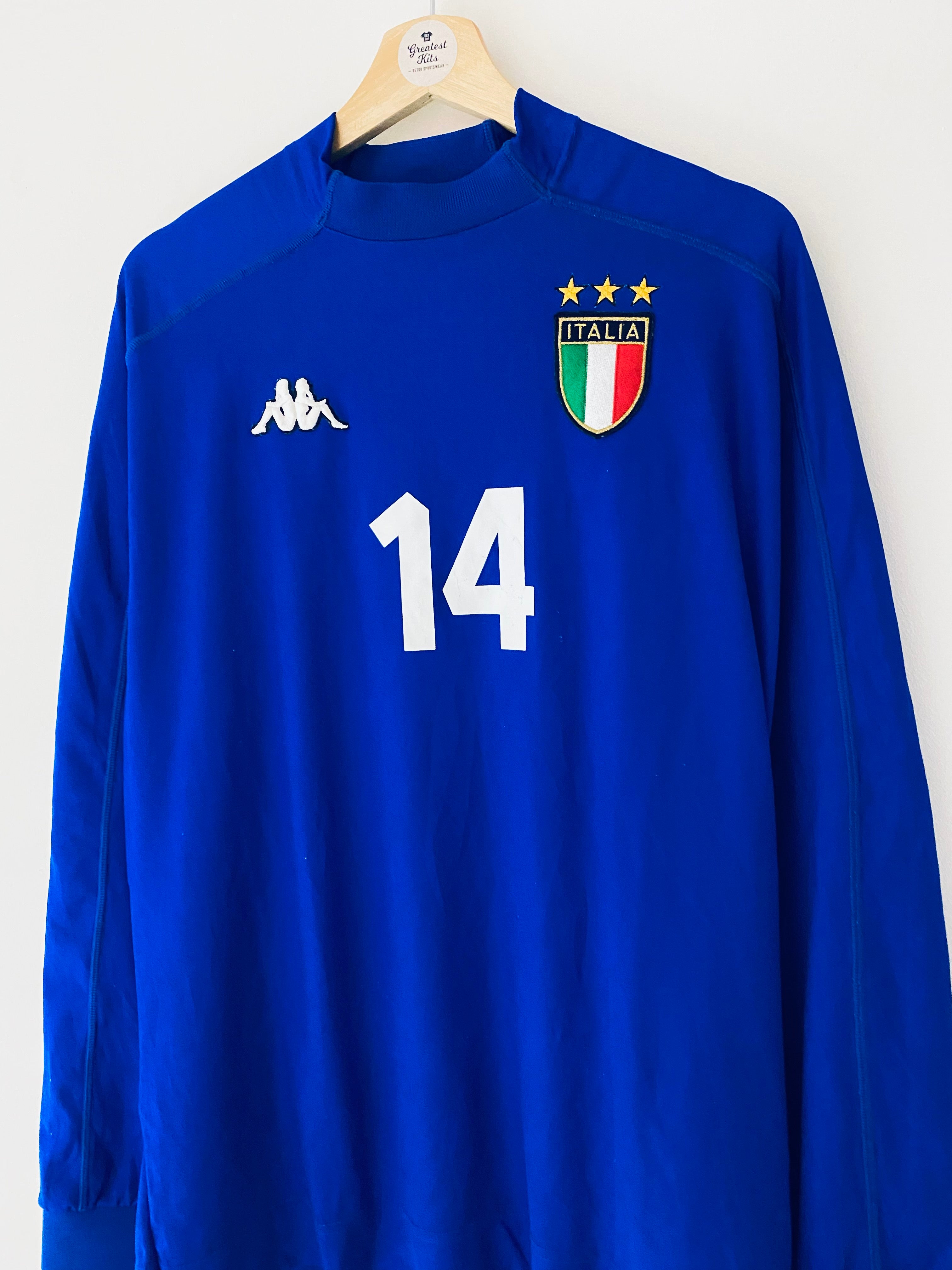 1998/99 Italy *Player Issue* Home L/S Shirt #14 (L) 7/10