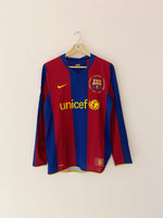 2007/08 Barcelona Home L/S Shirt (S) 8.5/10