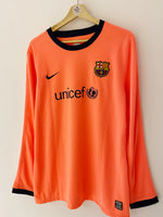 2009/11 Barcelona Womens *Match Issue* Away L/S Shirt #8 (XL) 9/10