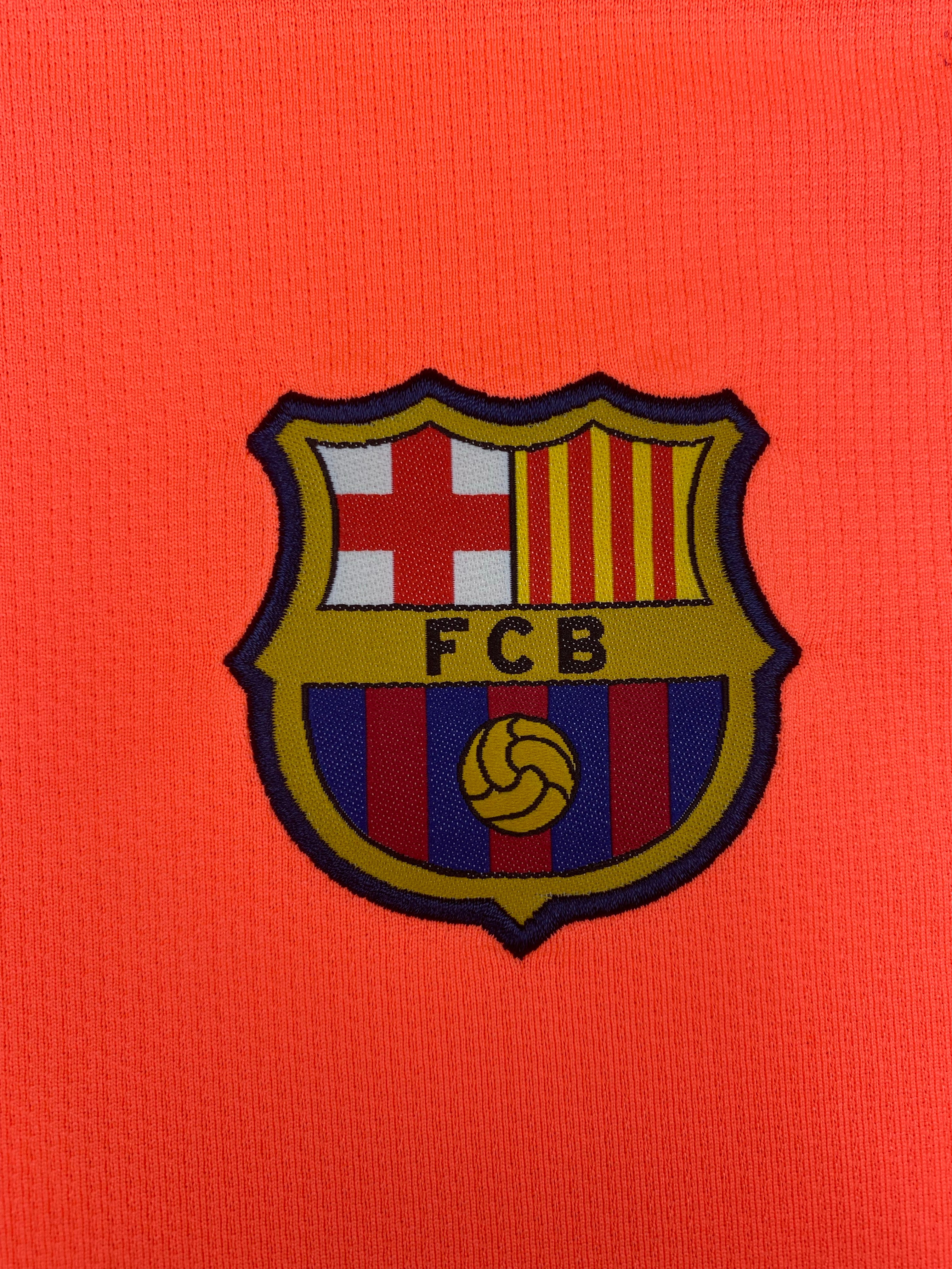 2009/11 Barcelona Womens *Match Issue* Away L/S Shirt #8 (XL) 9/10